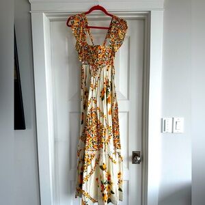 Farm Rio floral maxi with tie back
